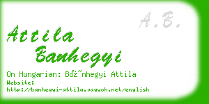 attila banhegyi business card